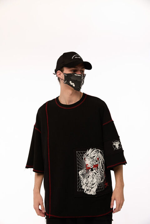 Футболка з принтами "SM-2419"