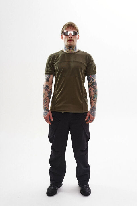 Футболка зі стрейч куліру "Дефендер" хакі