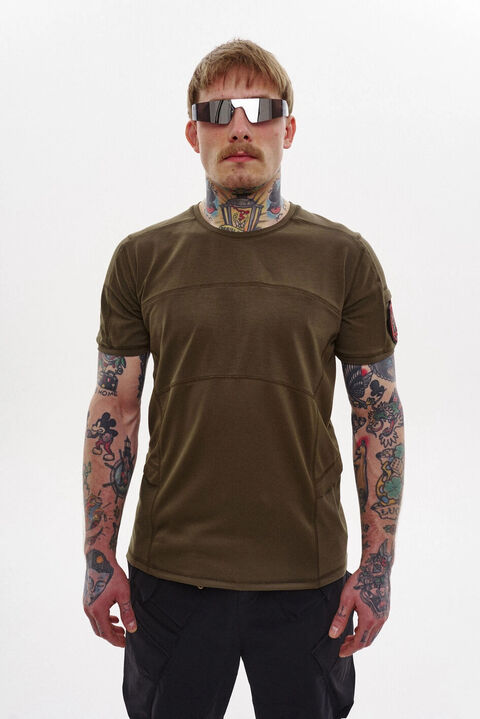 Футболка зі стрейч куліру "Дефендер" хакі