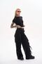 Black Stretch Rib Top "Baza"
