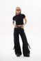 Black Stretch Rib Top "Baza"