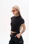 Black Stretch Rib Top "Baza"