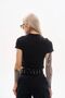 Black Stretch Rib Top "Baza"
