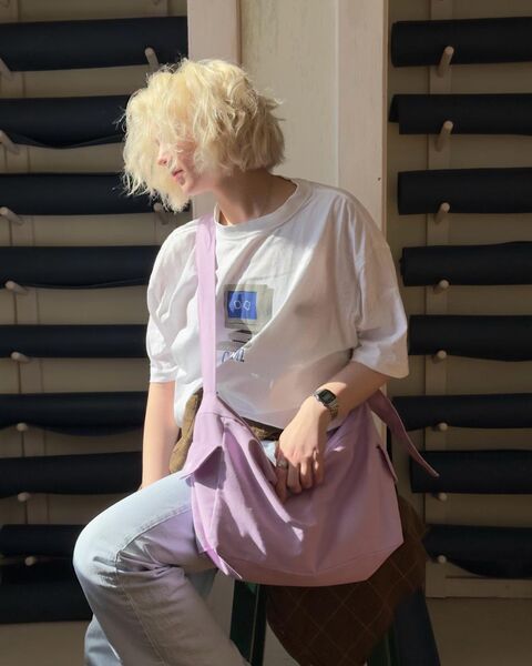 Fluffy bag regular purple
