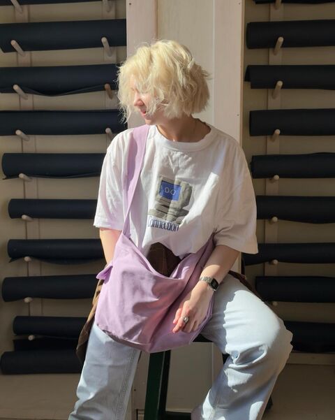 Fluffy bag regular purple