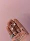 Earrings "Braid" with pearls