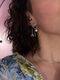 Earrings "Braid" with pearls