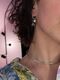 Earrings "Braid" with pearls