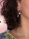 Earrings "Braid" with pearls