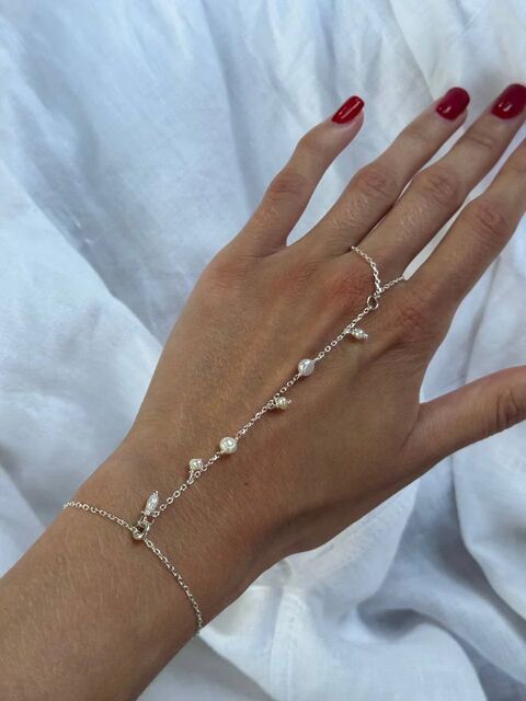 Слейв-браслет з розсипом перлин