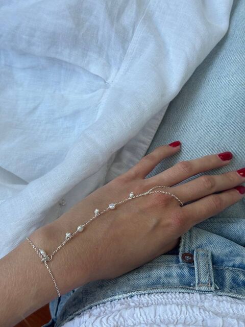 Слейв-браслет з розсипом перлин