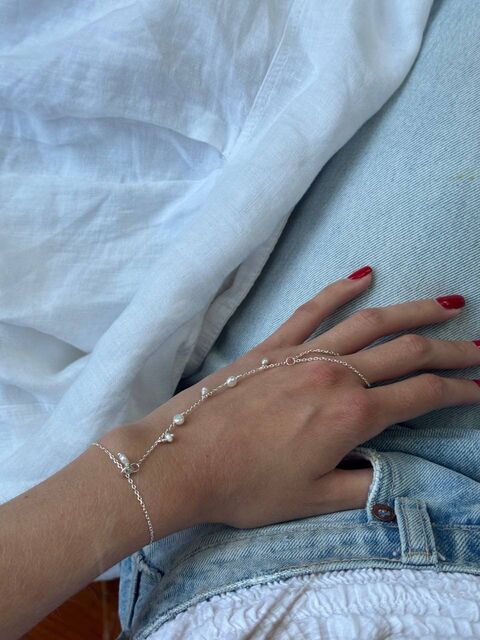 Слейв-браслет з розсипом перлин