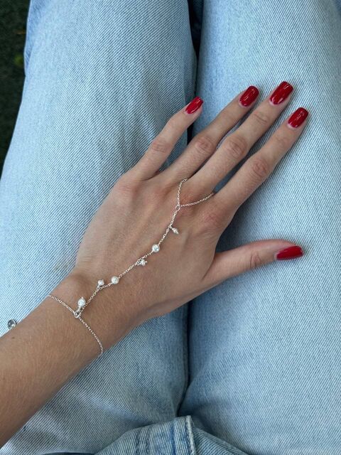 Слейв-браслет з розсипом перлин