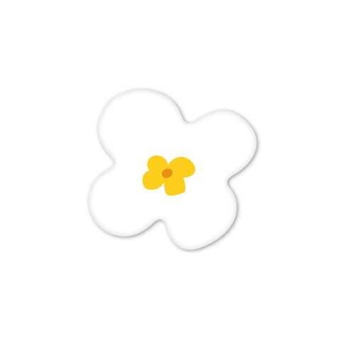 Об`ємний Стікер White flower 3D