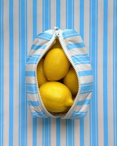 Cosmetic bag Blue Puffy