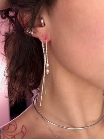 Hreader earrings "Pearl"