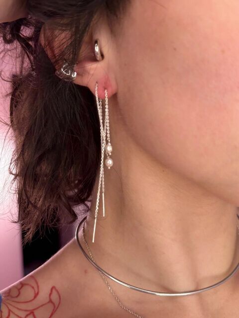 Hreader earrings "Pearl"