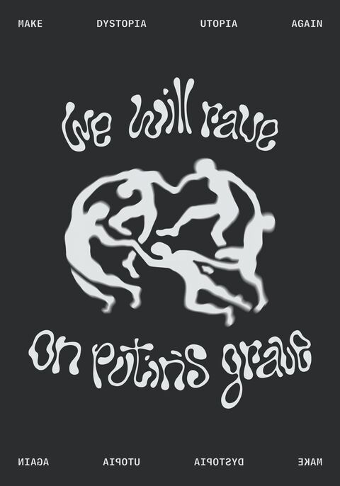 Poster "We will rave" black