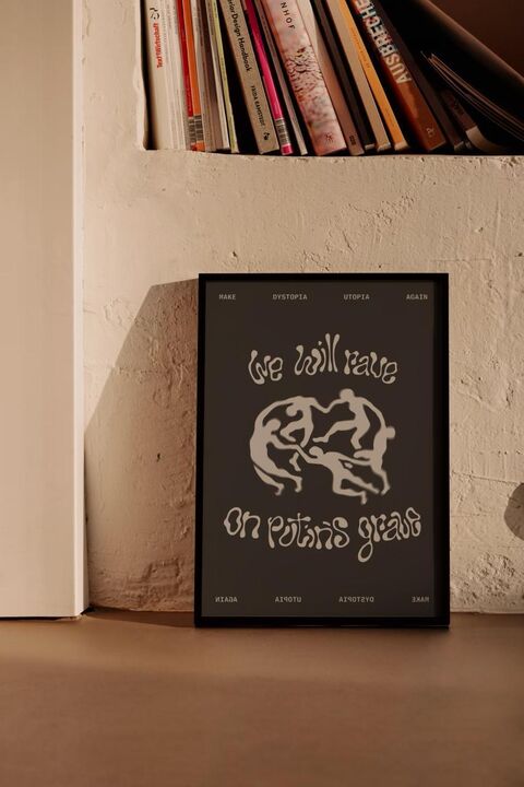 Poster "We will rave" black