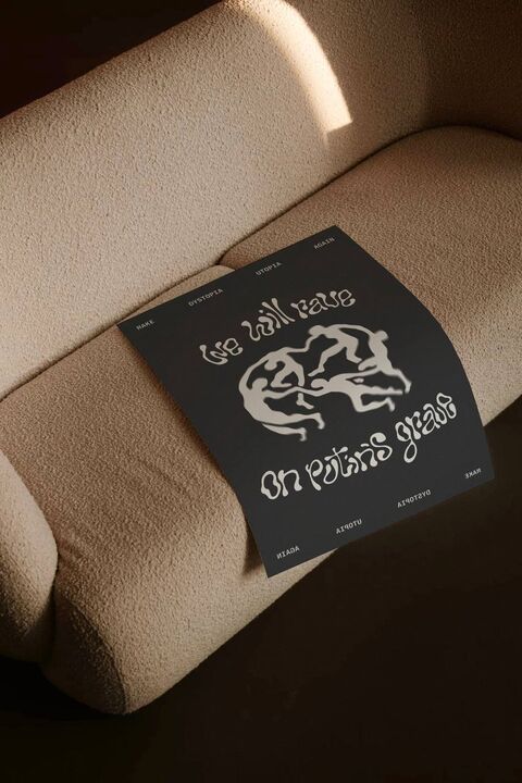 Poster "We will rave" black