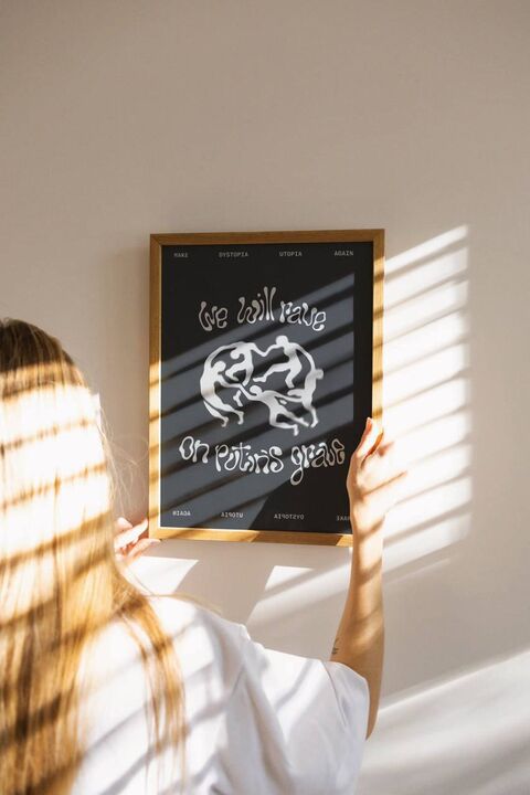 Poster "We will rave" black