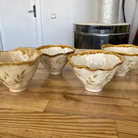 Cup without handle “Green Leaves”