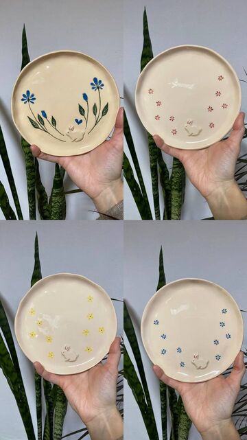 Plate “Rabbits in Blue Flowers”