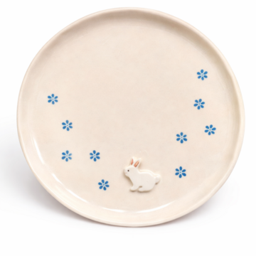 Plate “Rabbits in Blue Flowers”