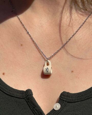 Керамічний мікрокап з рибкою на ланцюжку