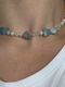 Shell necklace with ceramic bead
