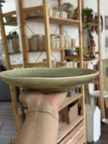 Olive-green plate