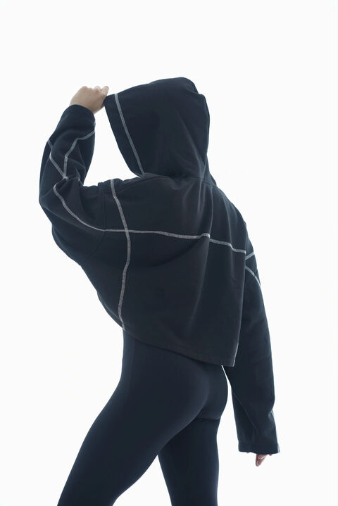 Oversized hoodie with neckline ORVIA