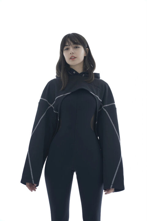 Oversized hoodie with neckline ORVIA