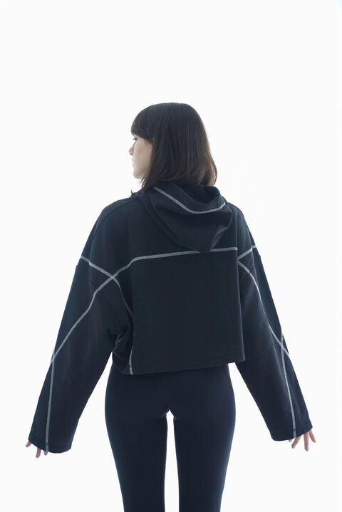 Oversized hoodie with neckline ORVIA