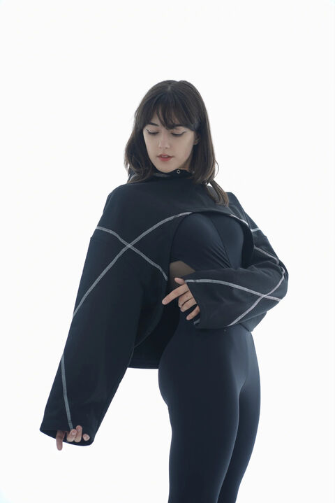 Oversized hoodie with neckline ORVIA