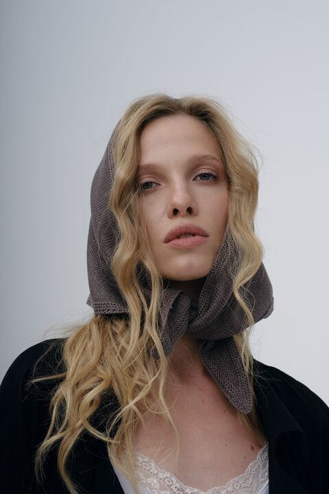 Cotton scarf "Taupe"