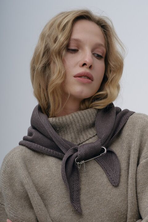 Cotton scarf "Taupe"