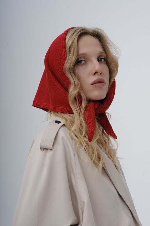 Red cotton scarf