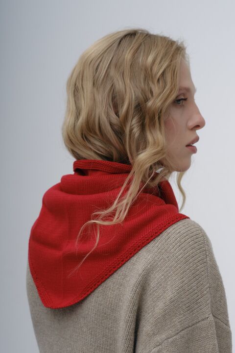 Red cotton scarf