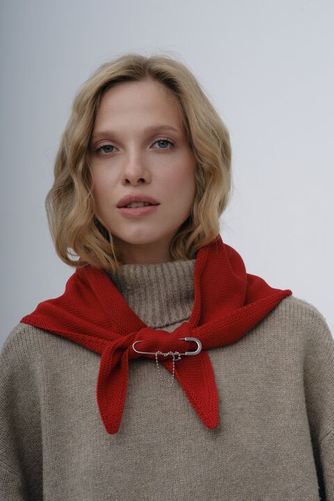 Red cotton scarf