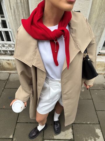 Red cotton scarf