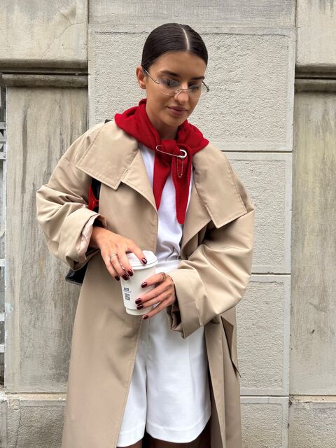 Red cotton scarf