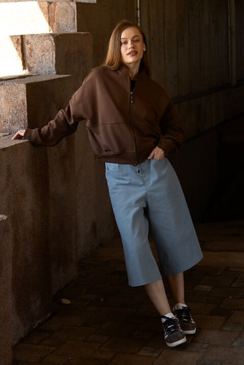 Brown trinité bomber jacket