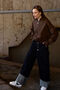 Brown trinité bomber jacket