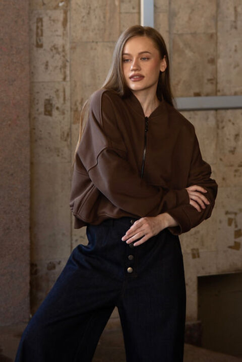 Brown trinité bomber jacket