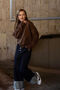 Brown trinité bomber jacket