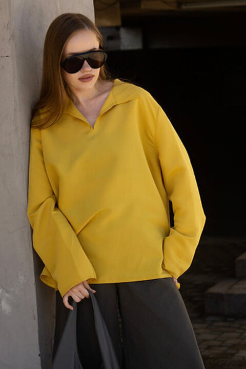 Yellow polo shirt