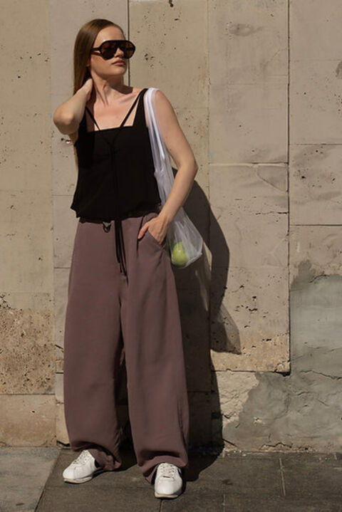 Grey linen pants