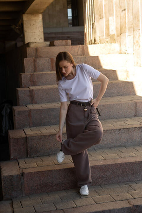 Grey linen pants