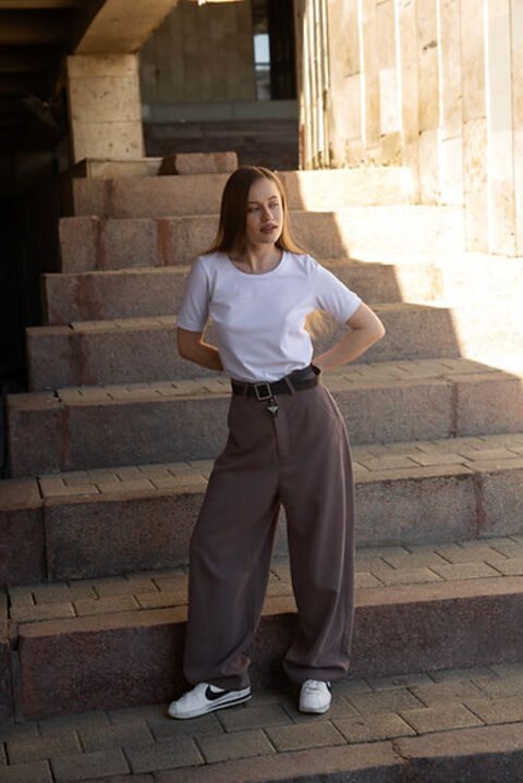 Grey linen pants